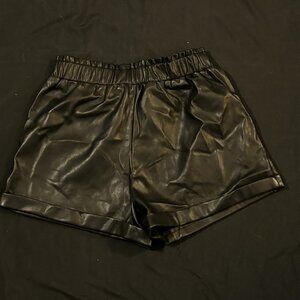 Leather High Waisted Shorts (size M)